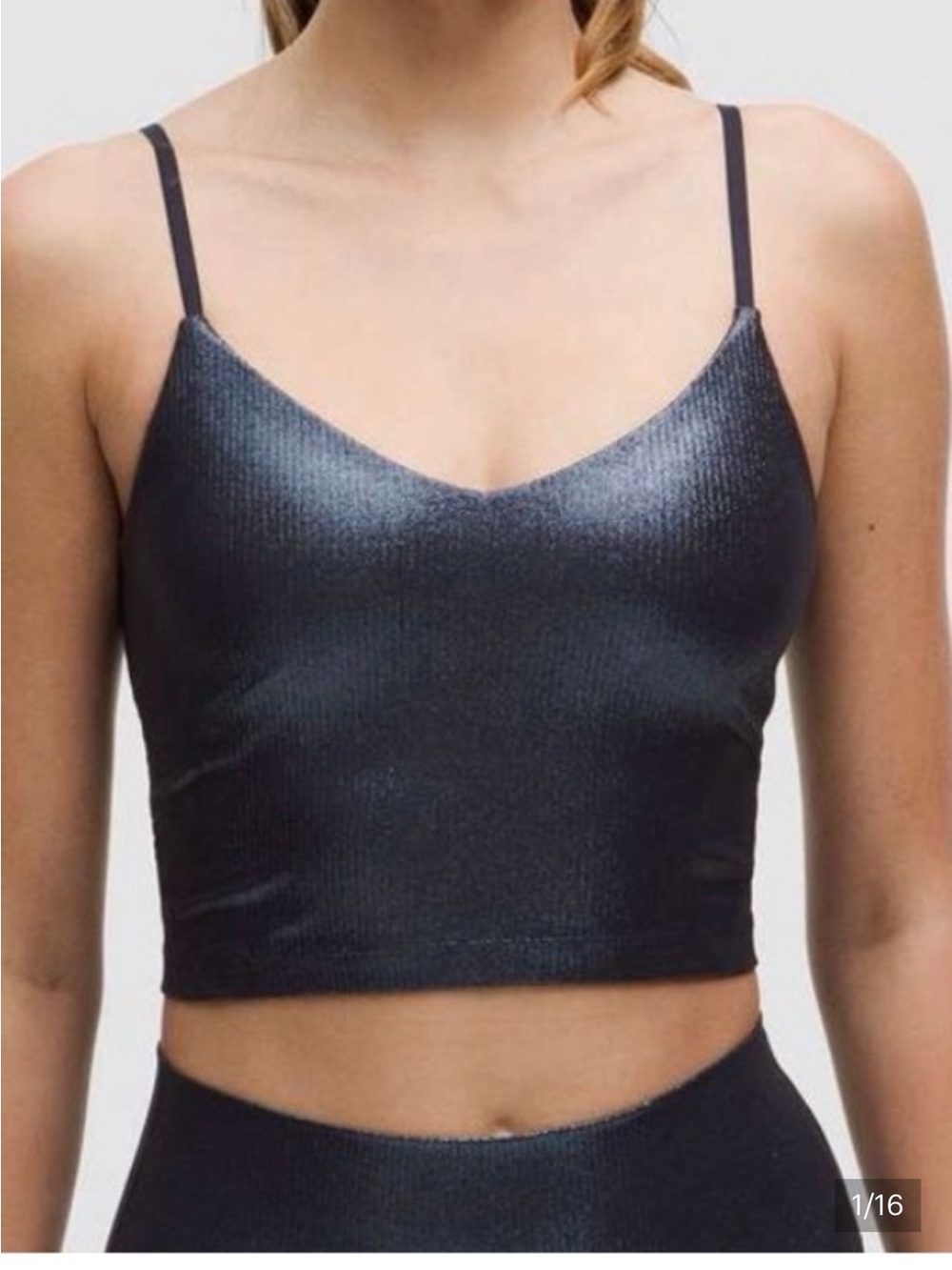 Lululemon Black Align Ribbed Crop Tank Top A/B Cup NWT